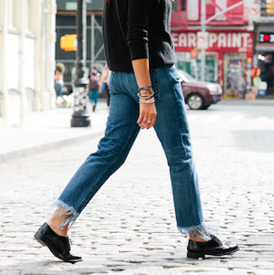 DENIM THREE PIECE FRAY ENSEMBLE